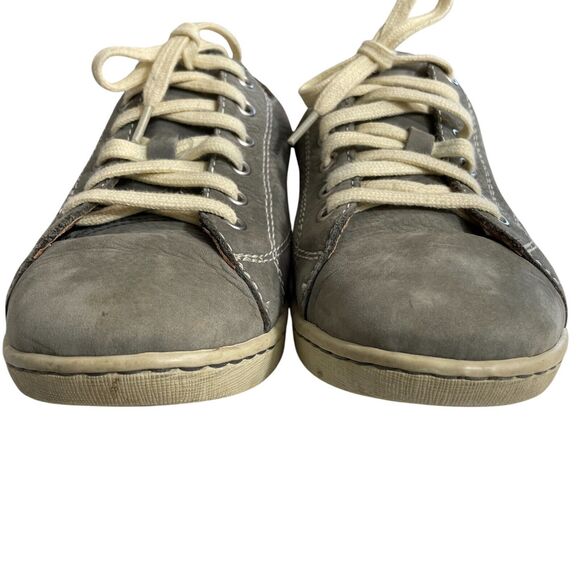 BORN 9 1/2 41 Womens Kai‎ Grey Leather Sneaker Lace Up. Lot Top Casual Comfort - Picture 2 of 7